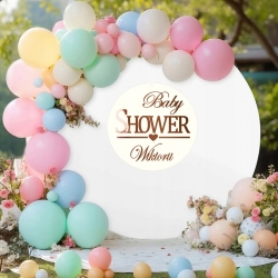 Baner na  Baby Shower Tablica Ścianka różowe złote lustro